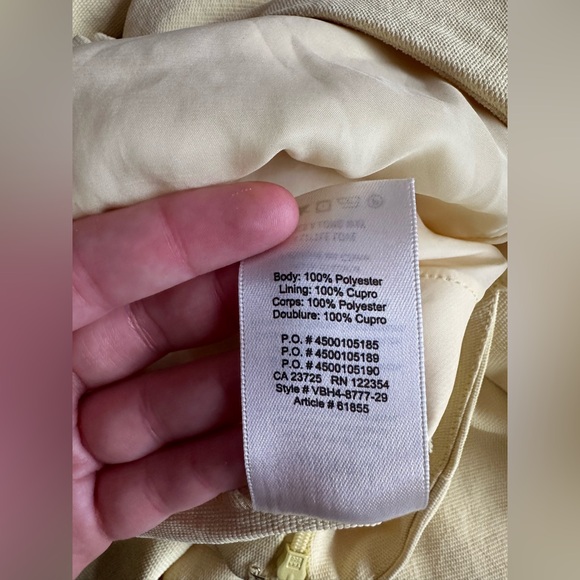 Wilfred by Aritzia Butter Yellow Wide Leg Jumpsuit Tie Back Sleeveless Size 00 - Picture 12 of 12